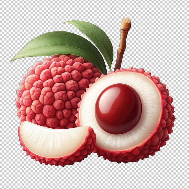 PSD png grafico di litchi ricco di nutrienti