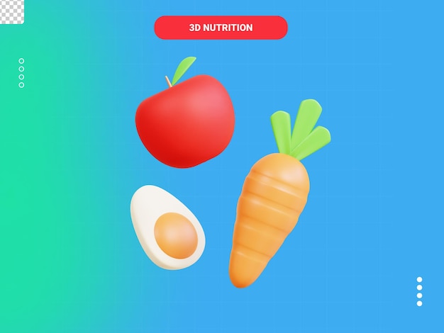 PSD nutrition 3d icon