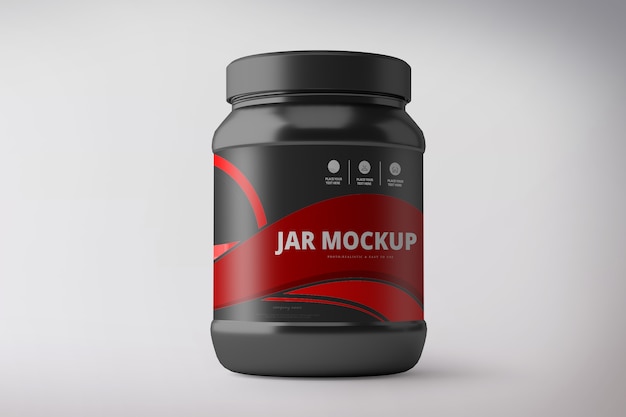 Nutrition supplement jar mockup