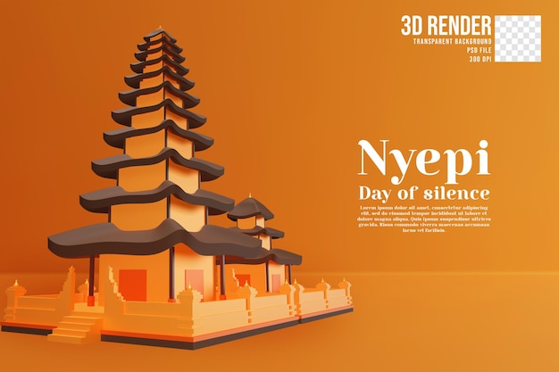 Nyepi dag van stilte achtergrond sjabloon