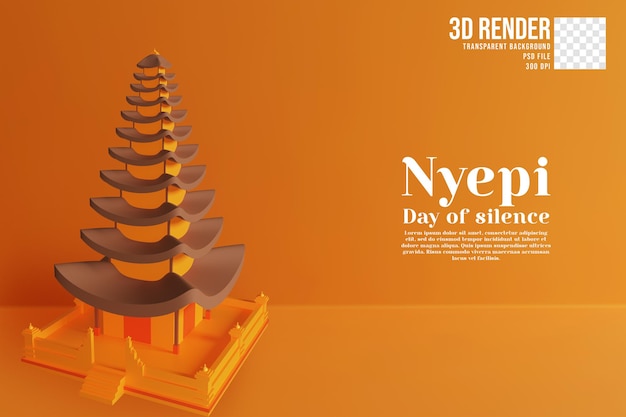 Nyepi day of silence background template