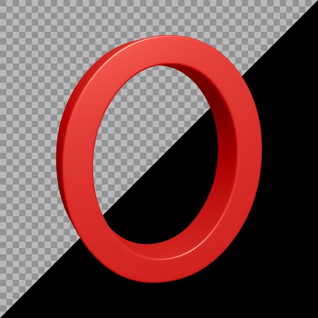o alfabe harfinin 3D render’ı