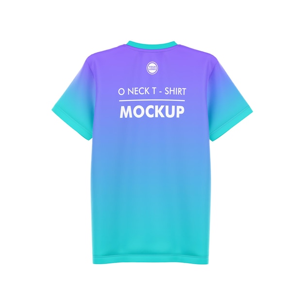 O neck t shirt mockup front view