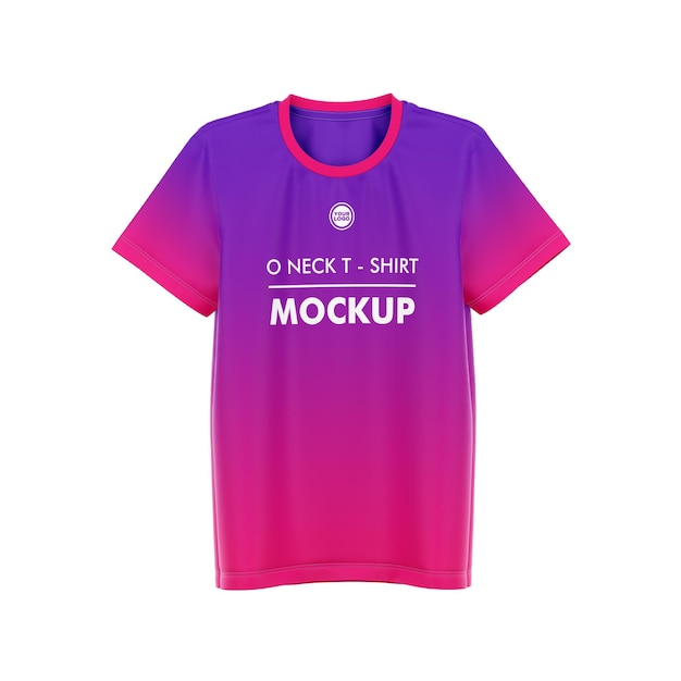 O NECK T SHIRT MOCKUP FRONT VIEW