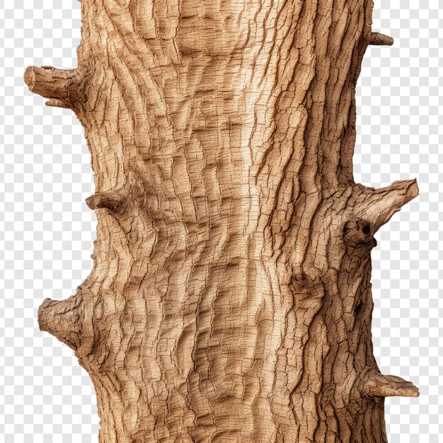 The oak tree s bark isolated on transparent background