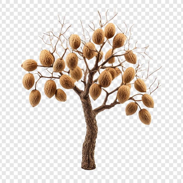 PSD oak tree seed isolated on transparent background