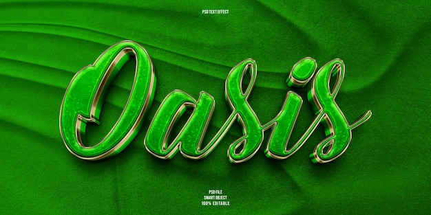 PSD oasis 3d editable text effect