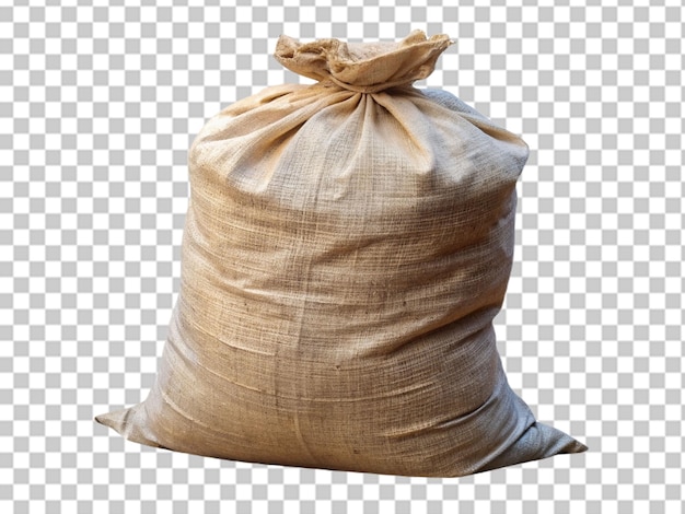 PSD grani di avena con guscio in sacchetto di tela con cucchiaio di legno pieno di farina d'avena quasi isolati su sfondo bianco