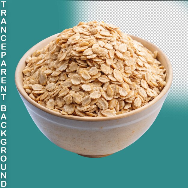 PSD oatmeal isolated on transparent background