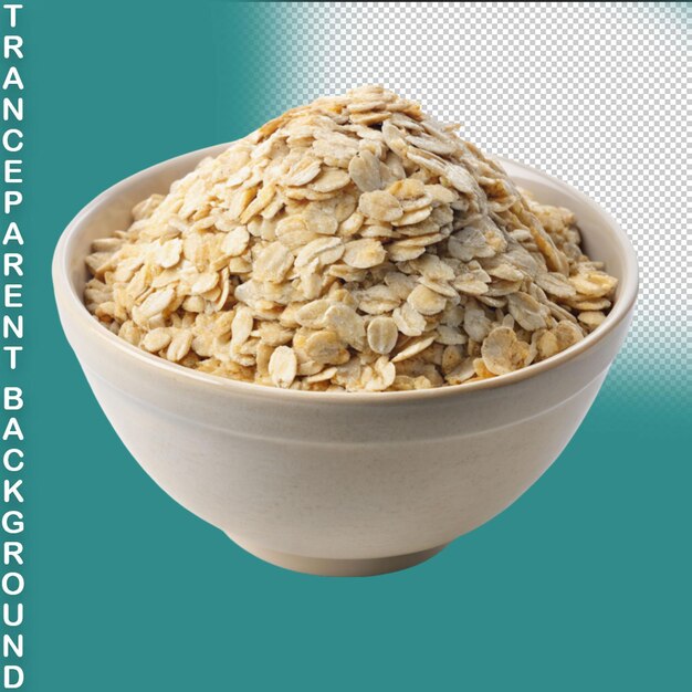 PSD oatmeal isolated on transparent background