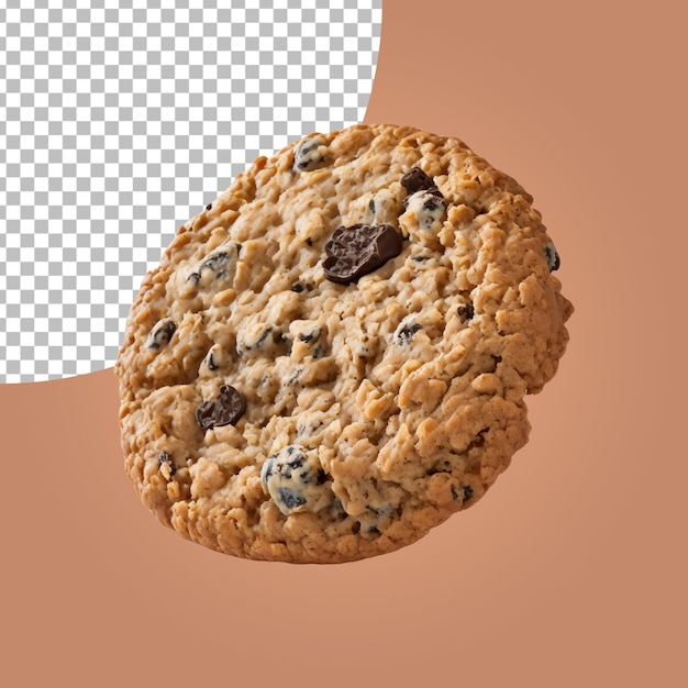 Oatmeal Raising Cookie isolated on alpha layer