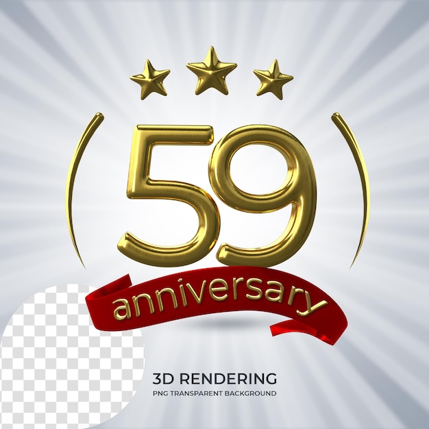 Obchody 59 Rocznicy Plakat Renderowania 3d