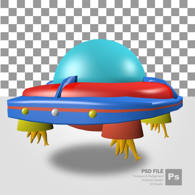 Obiekt 3d Render Samolot Obcy Ufo