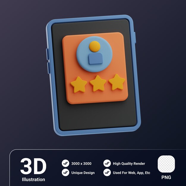 PSD obiekt curriculum vitae recenzujący ilustrację 3d kandydata