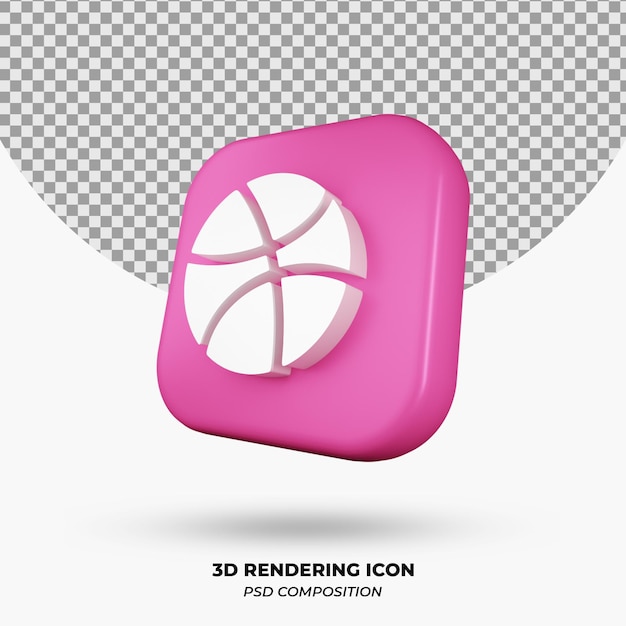 PSD obiekt ikona dribbble renderowania 3d