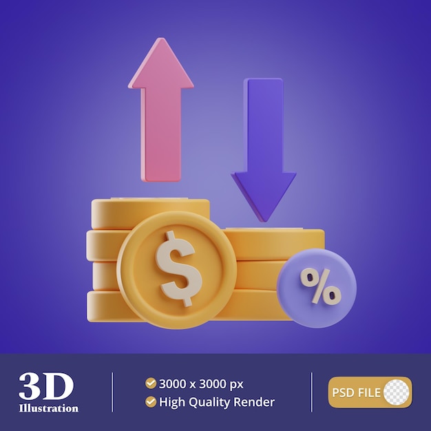 Object interest tax illustration 3d