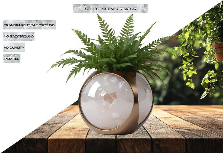 PSD object scene creator vase stone and copper luxe design scene creator graphic ressources png file