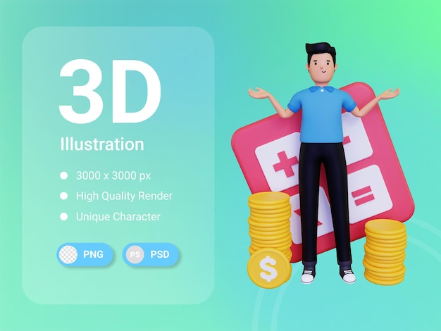 Obliczenia Finansowe Ilustracja 3d