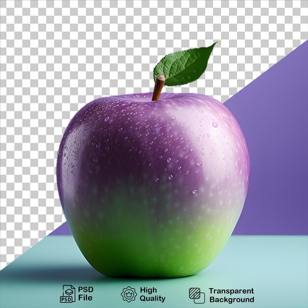 PSD obraz fioletowego jabłka izolowanego na przezroczystym tle zawiera plik png