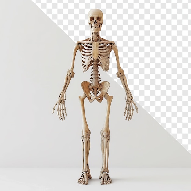 PSD obraz pozycji anatomicznej układu szkieletowego całego ciała