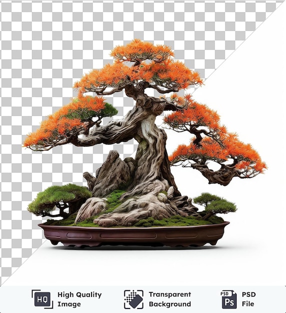 Obraz Psd Realistyczny Fotograficzny Drzewo Bonsai Ogrodnika