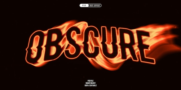 Obscure 3d editable text effect