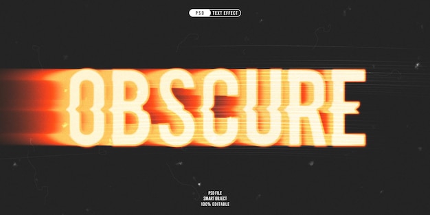 Obscure 3d editable text effect