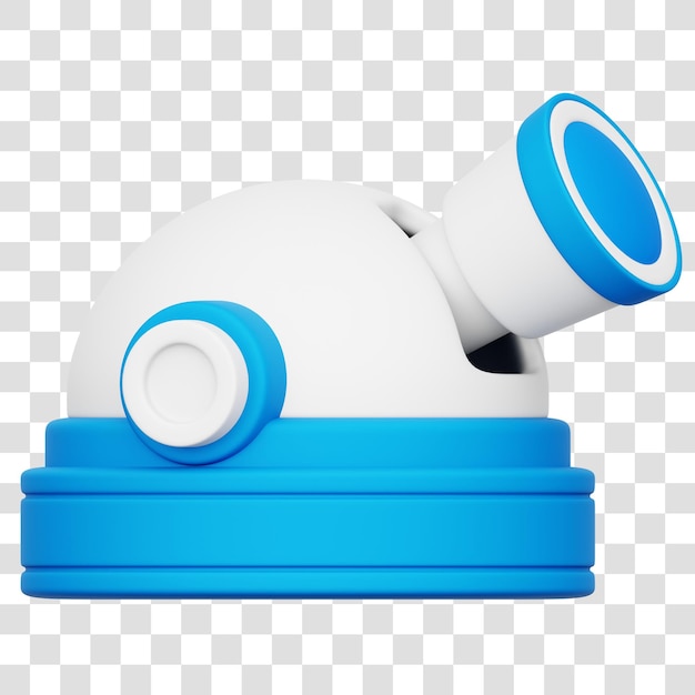 Obserwatorium kosmiczne 3D Rendering Icon Izolowane przezroczyste tło