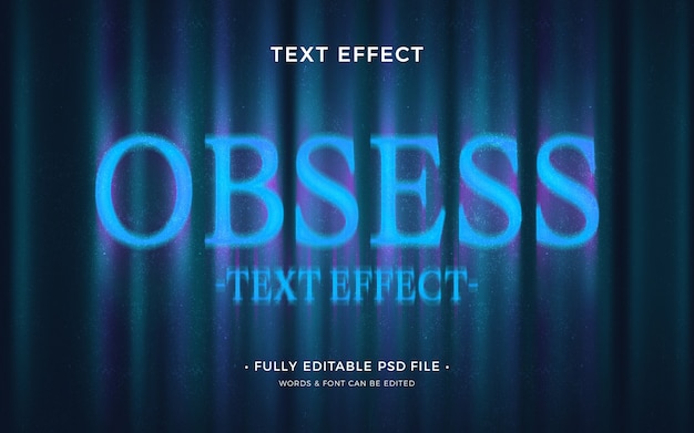 PSD obsess text effect