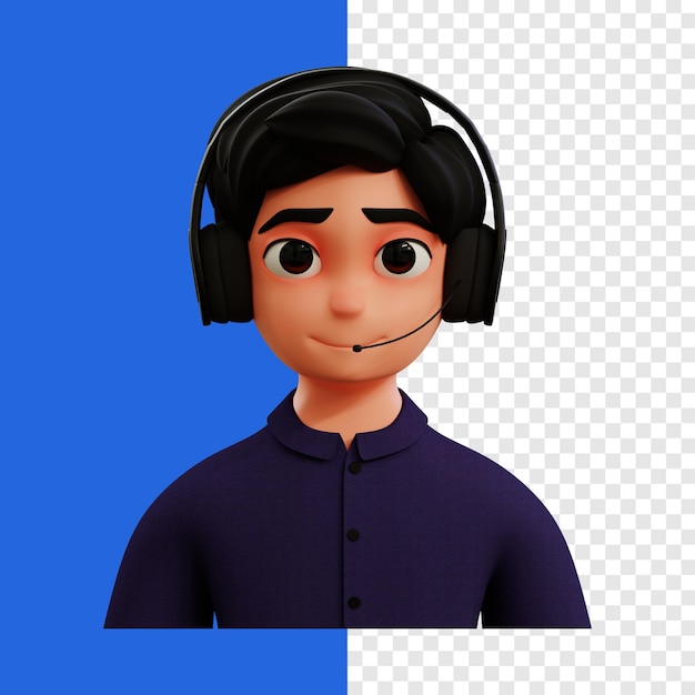 PSD obsługa klienta 3d avatar