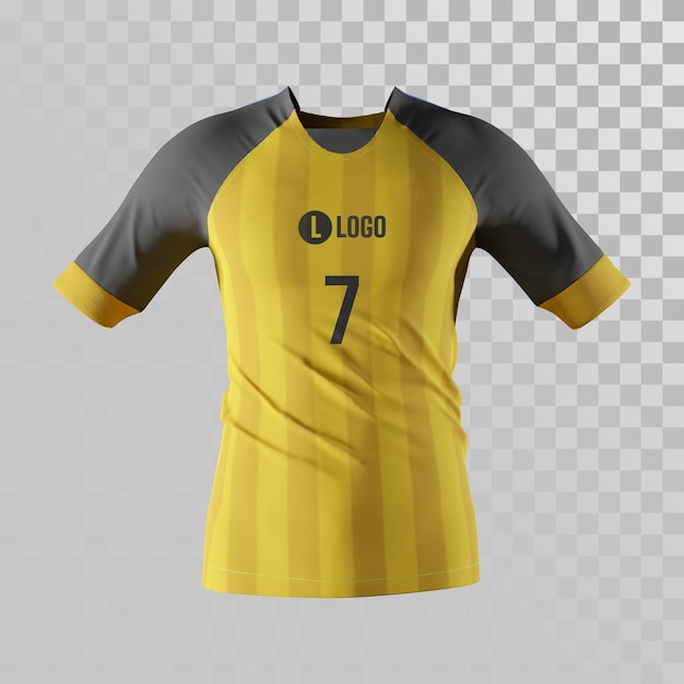 occer shirt front for mockup 3d illustration