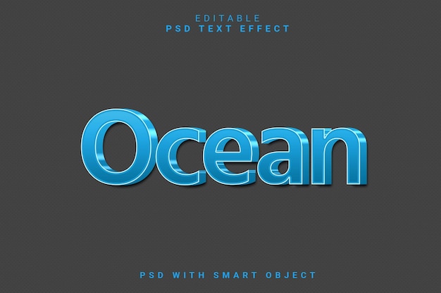 Oceaan 3D tekst effect