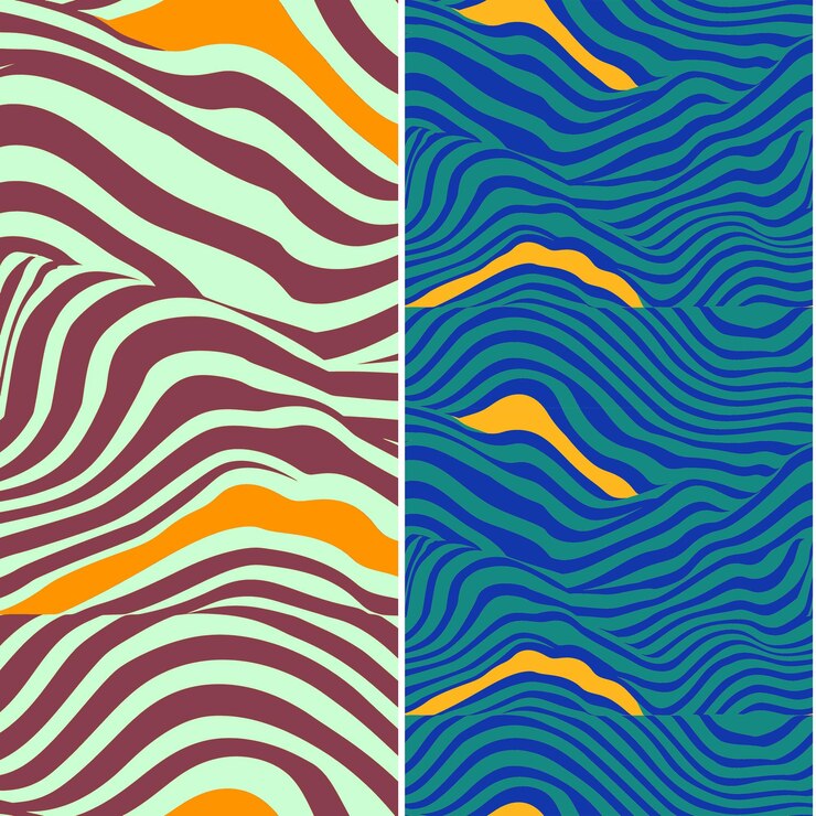 PSD ocean current with swirl silhouette moving in a hypnotic pat nature pattern vector designs