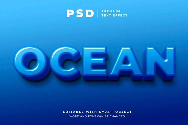 Ocean modern editable text effect