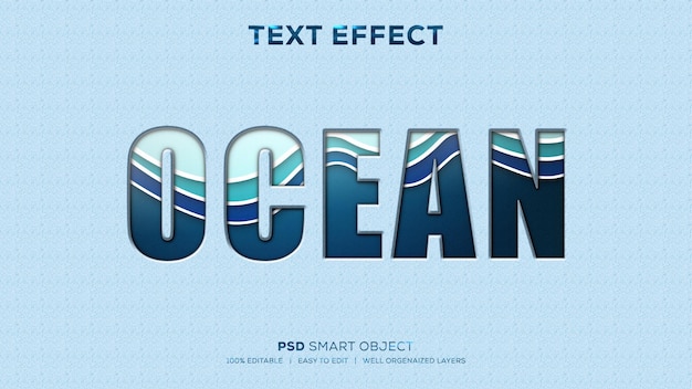 ocean psd text effect