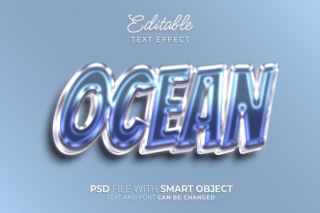 Ocean text effect editable style