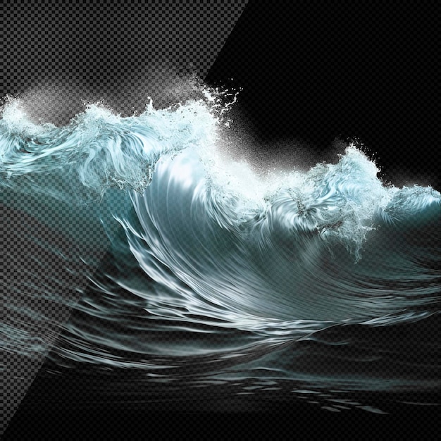 PSD ocean wave effect transparent background