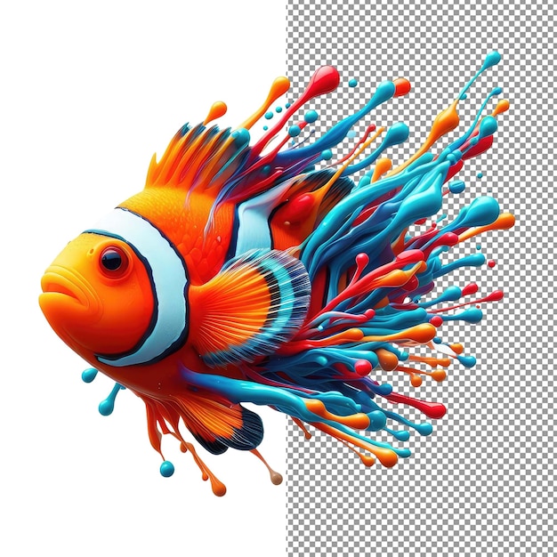 PSD oceanic palette vibrant splashy sea creature design