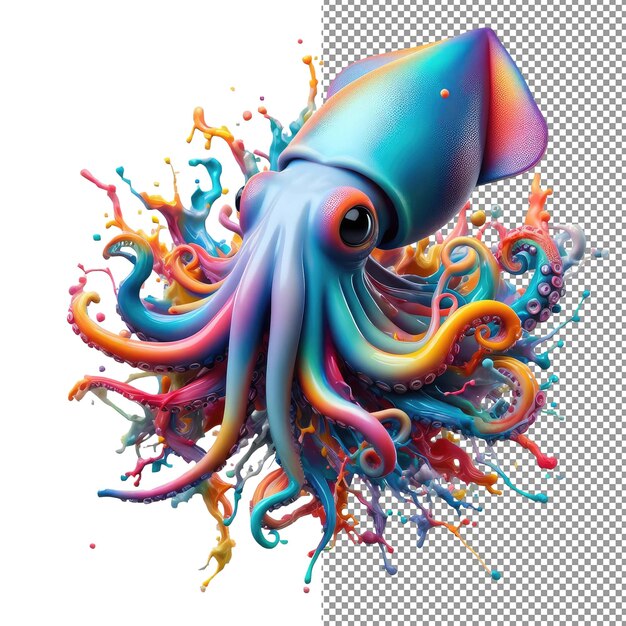 PSD palette oceanica vibrante splashy sea creature design