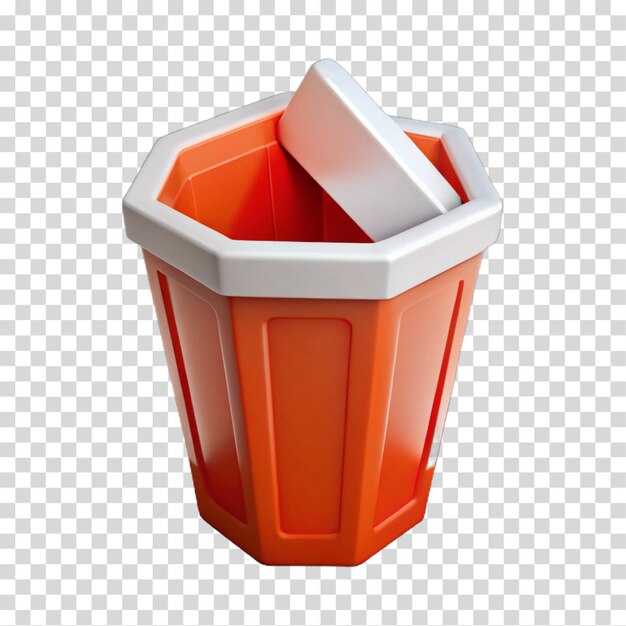 オクタゴナル・ゴミ箱 3Dレンダリング