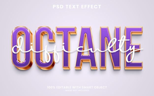 Octane 3d text effect