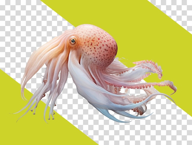 PSD octopus clipart on transaprent background