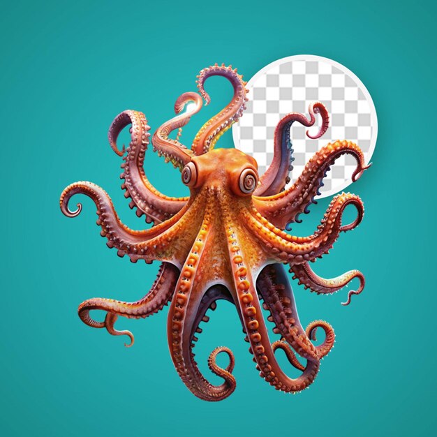 PSD octopus silhouette clean design