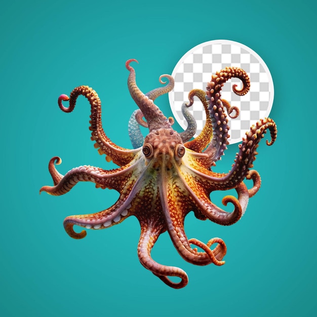 PSD octopus silhouette clean design