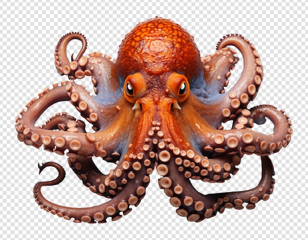 PSD octopus on transparent background