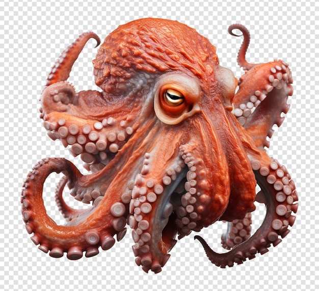 PSD octopus on transparent background