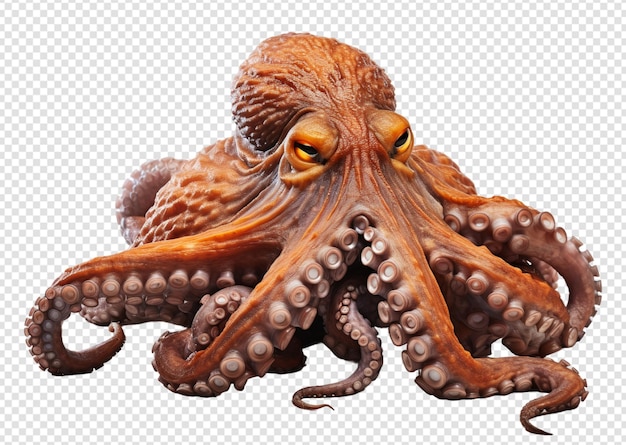 PSD octopus on transparent background