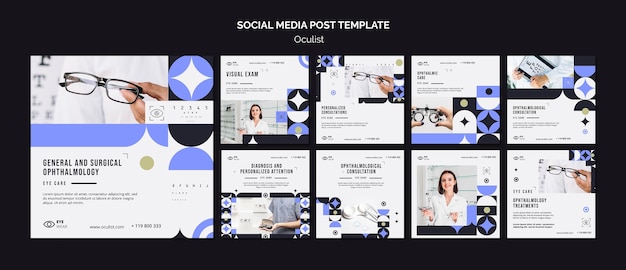 PSD oculist social media post template