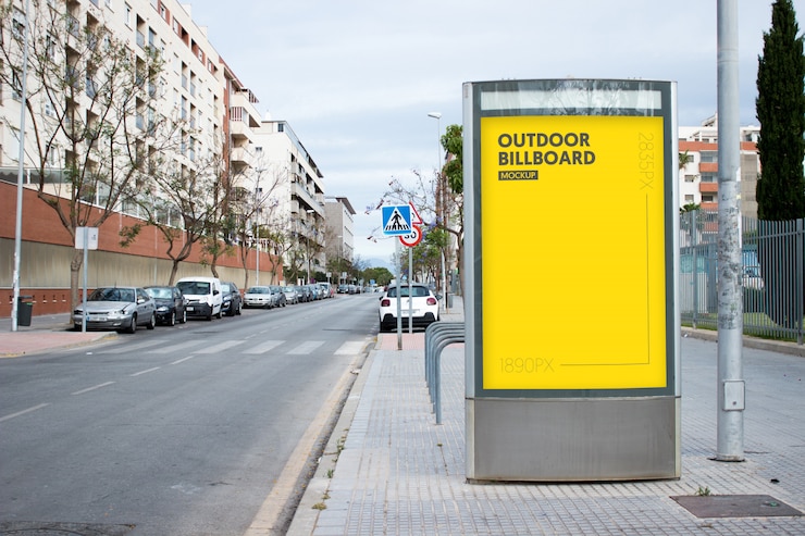 PSD odkryty billboard w mieście