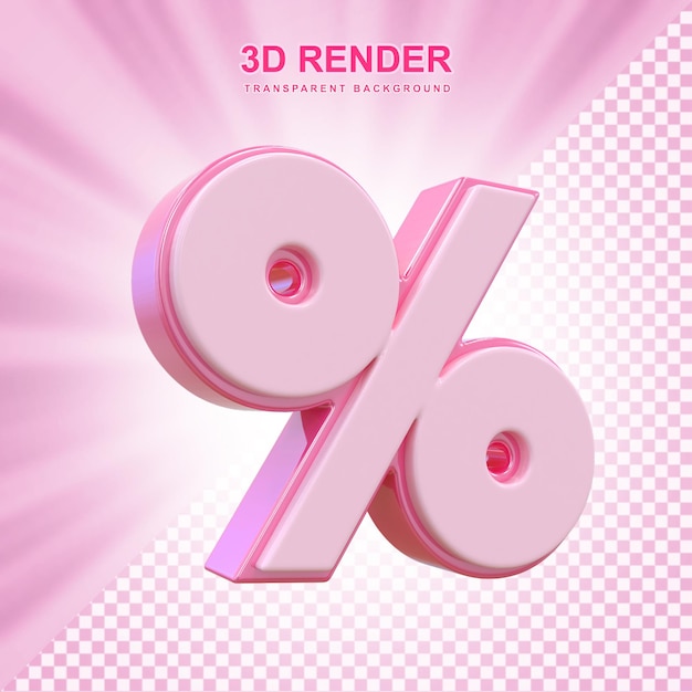 Odsetek różowy 3D